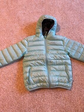 Eddie Bauer Mint Blue Down Jacket for girls (size 8)